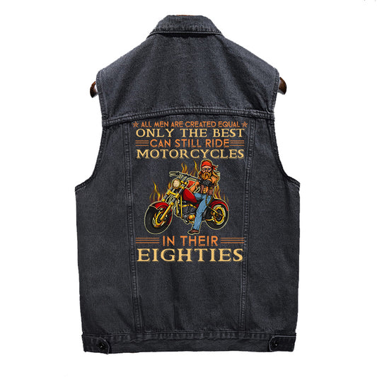 The Best Can Still Ride Motorcycles In Their Eighties Motorcycle Sleeveless Denim Vest