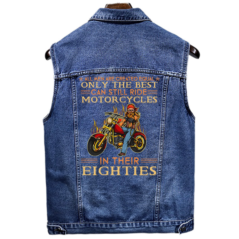 The Best Can Still Ride Motorcycles In Their Eighties Motorcycle Sleeveless Denim Vest