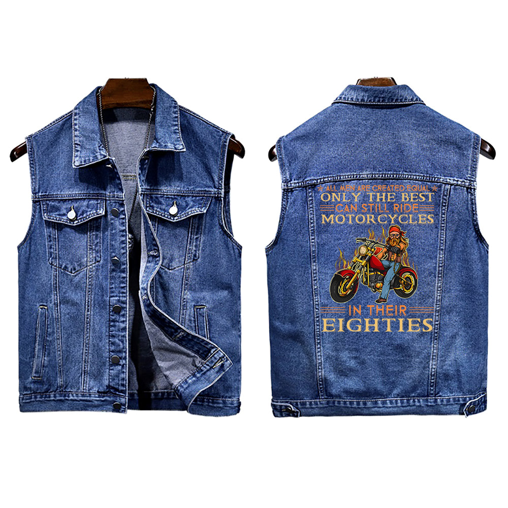 The Best Can Still Ride Motorcycles In Their Eighties Motorcycle Sleeveless Denim Vest